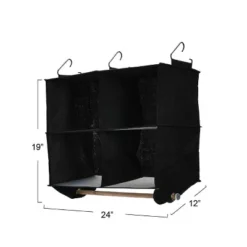 Household Essentials 4 Pocket Wide Organizer With Hangbar Black 11 Household Essentials 4 Pocket Wide Organizer With Hangbar Black -Storage Specialty Store GUEST 0056b85d abf7 4255 bcb0 d052a28d9b5f