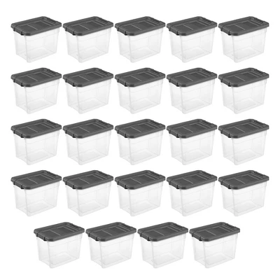 Sterilite 30 Quart Clear Plastic Stackable Storage Container Bin Box Tote With Grey Latching Lid Organizing Solution For Home & Classroom 5 Sterilite 30 Quart Clear Plastic Stackable Storage Container Bin Box Tote With Grey Latching Lid Organizing Solution For Home & Classroom - Image 5