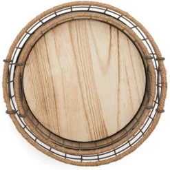 Juvale 2 Pack Round Wooden Wire Basket Trays With Handles, Farmhouse Decor (2 Sizes) 13 Juvale 2 Pack Round Wooden Wire Basket Trays With Handles, Farmhouse Decor (2 Sizes) -Storage Specialty Store GUEST 04cfb2ee b357 48b7 9e2d 974cd088c371