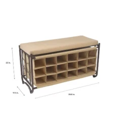 Organize It All Shoe Rack With Bench -Storage Specialty Store GUEST 05d0b44f 2479 4e29 ae75 7b2b66909258