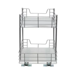 Household Essentials 12" 2-Tier Pantry Organizer Nickel -Storage Specialty Store GUEST 05f8fe6e 6e35 45e4 9f7e d6e940c46910