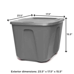 Homz Multipurpose 18 Gallon Stackable Plastic Storage Container Tote Bin With Secure Snap-On Lid For Home And Office Organization, Grey (8 Pack) 7 Homz Multipurpose 18 Gallon Stackable Plastic Storage Container Tote Bin With Secure Snap-On Lid For Home And Office Organization, Grey (8 Pack) -Storage Specialty Store GUEST 0604ab52 376f 4dff bad8 4754079151d5
