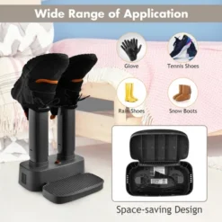 Costway 2-Shoe Electric Shoe Dryer Warmer Portable Adjustable Boots Socks Gray -Storage Specialty Store GUEST 06370509 cf94 4ec1 85b5 c41e79c4c075