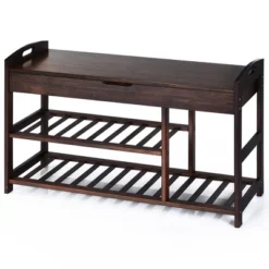 Costway 3-Tier Bamboo Shoe Bench Entryway Storage Rack Organizer Home Hallway BrownNature 20 Costway 3-Tier Bamboo Shoe Bench Entryway Storage Rack Organizer Home Hallway BrownNature -Storage Specialty Store GUEST 06e40bbc ab4a 485d bd2f a99f87d77c62