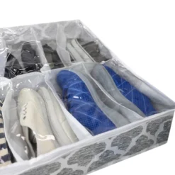 Home Basics Arabesque 12 Pair Non-woven Under The Bed Organizer, Grey -Storage Specialty Store GUEST 07214fce 56c3 441f 9c9a f04f00e51c93