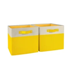 2pc Kids' 10.5" Two-Toned Folding Storage Bin Set - RiverRidge Home -Storage Specialty Store GUEST 09b3658e 575d 42cb af18 bd012e024ff2