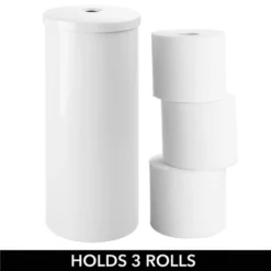 MDesign Toilet Tissue Roll Holder Canister Stand, Stores 3 Rolls, 2 Pack 17 MDesign Toilet Tissue Roll Holder Canister Stand, Stores 3 Rolls, 2 Pack -Storage Specialty Store GUEST 0beb8ff2 3e25 4c7a bd4b e74aefa0a64a
