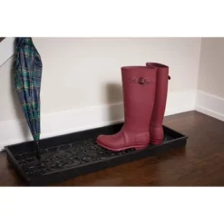 BirdRock Home 34''LX14''W Decorative Rubber Boot Tray -Storage Specialty Store GUEST 0cb77dce 1b44 4789 becd b31df2661ed7