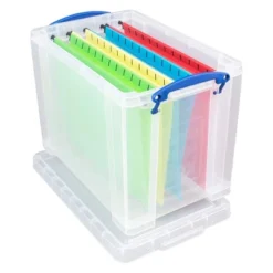 Really Useful Box 19 Liter Plastic Stackable Storage Container W/ Snap Lid & Built-In Clip Lock Handles For Home & Office Organization, Clear (3 Pack) -Storage Specialty Store GUEST 0f743490 577c 4591 9689 50941b766065