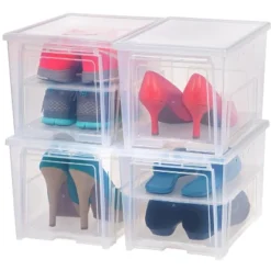 IRIS USA Shoe Storage Box, Stackable And Drop Front, Wide -Storage Specialty Store GUEST 100e7468 49b1 4505 b8fb 037e9321e194