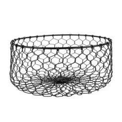 Chicken Wire Basket Black Metal - Foreside Home & Garden -Storage Specialty Store GUEST 102b4439 d3bf 4638 a423 0b0da122d31b