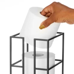 MDesign Metal Toilet Paper 3-Jumbo Roll Storage Reserve Tower Stand -Storage Specialty Store GUEST 11abbf0d 93ac 4ee7 b41b 0ae66a4627ee