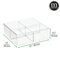 MDesign Plastic Divided Closet Storage Bin - Clear -Storage Specialty Store GUEST 11e3e775 093f 4a0c 93a0 6f195e9d30b5