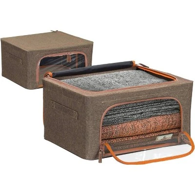 Sorbus Stackable And Foldable Storage Bin For Bedroom, Closet 3 Sorbus Stackable And Foldable Storage Bin For Bedroom, Closet - Image 3