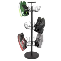 BirdRock Home Internet's Best 3-Tier Metal Shoe Tree (18 Pair) - Black Finish -Storage Specialty Store GUEST 13307dbc 63da 4c03 9a33 fd87c2504b0b