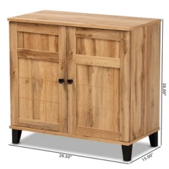 Glidden Wood 2 Door Shoe Storage Cabinet Oak Brown - Baxton Studio 21 Glidden Wood 2 Door Shoe Storage Cabinet Oak Brown - Baxton Studio -Storage Specialty Store GUEST 14a772a4 bbf8 4ecc 9302 b255594bb04c