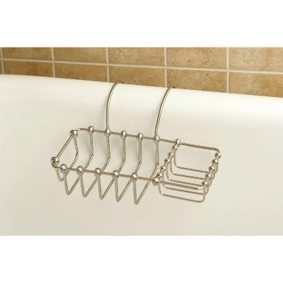 8" Clawfoot Bath Soap And Sponge Holder Satin Nickel - Kingston Brass 1 8" Clawfoot Bath Soap And Sponge Holder Satin Nickel - Kingston Brass