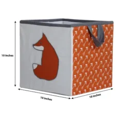 Bacati - Playful Fox Orange/Gray Storage Box Small -Storage Specialty Store GUEST 1ab6bf6f 76cc 45eb 99f8 caca165a4337