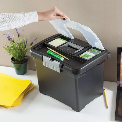 Sterilite Portable Lockable File Box Organizer With Handle (8 Pack) 3 Sterilite Portable Lockable File Box Organizer With Handle (8 Pack) - Image 3