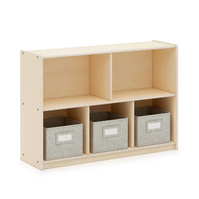 Guidecraft EdQ 2-Shelf 5-Compartment Storage - 30" 6 Guidecraft EdQ 2-Shelf 5-Compartment Storage - 30" - Image 6