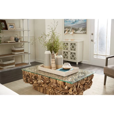 2pk Wood Natural Storage Baskets White - Olivia & May 5 2pk Wood Natural Storage Baskets White - Olivia & May - Image 5