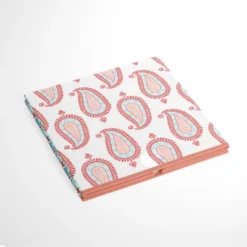 Bacati - Sophia Paisley Aqua/Coral Fabric Storage Box/Tote Large -Storage Specialty Store GUEST 1f79f80b e460 48c3 aad5 0d494366252a