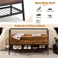 Costway Industrial Shoe Bench Rack Organizer WithPremium Gas Lift & Hidden Storage Box 14 Costway Industrial Shoe Bench Rack Organizer WithPremium Gas Lift & Hidden Storage Box -Storage Specialty Store GUEST 21a5e0a3 78f8 4529 974b 506e57c0e6f4