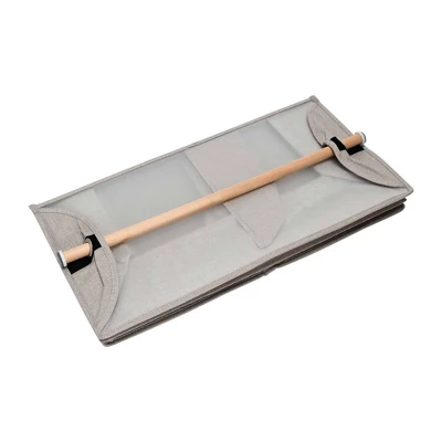 Household Essentials 4 Pocket Wide Organizer With Hangbar Silver 4 Household Essentials 4 Pocket Wide Organizer With Hangbar Silver - Image 4