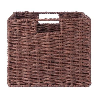 3pc Tessa Woven Rope 2 Small And 1 Large Basket Set Walnut - Winsome 2 3pc Tessa Woven Rope 2 Small And 1 Large Basket Set Walnut - Winsome - Image 2
