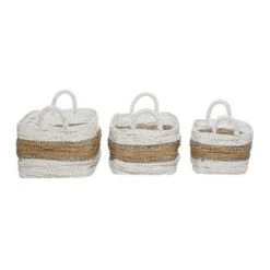 2pk Wood Natural Storage Baskets White - Olivia & May 8 2pk Wood Natural Storage Baskets White - Olivia & May -Storage Specialty Store GUEST 276683d6 9768 4cde 9d9a 0ea8618ad93a