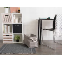 16" X 10" X 12" Medium Polyester Variegated Rectangle Storage Bin Gray - Design Imports 9 16" X 10" X 12" Medium Polyester Variegated Rectangle Storage Bin Gray - Design Imports -Storage Specialty Store GUEST 278fd7e5 cda2 4c77 a602 3096b23a5a34