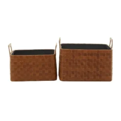 Set Of 2 Leather Magazine Holder - Olivia & May -Storage Specialty Store GUEST 27b29c0f e16b 4eb8 96bc 47e7e1ebc817