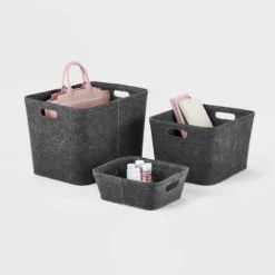 Felt Basket With Stitching - Brightroom™ 5 Felt Basket With Stitching - Brightroom™ -Storage Specialty Store GUEST 28a9503f a4a1 4ba4 a7de 0e2505b67450