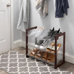 Organize It All 3 Tier Mesh Shelf Stackable Shoe Rack 5 Organize It All 3 Tier Mesh Shelf Stackable Shoe Rack -Storage Specialty Store GUEST 291ac445 8d2c 4170 a529 70041d2bb6ae