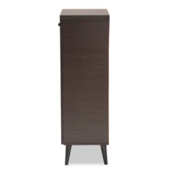 Salma Wood 2 Door Shoe Storage Cabinet Dark Brown - Baxton Studio -Storage Specialty Store GUEST 29c22971 dc64 4f1f 9c64 4844038b97c2