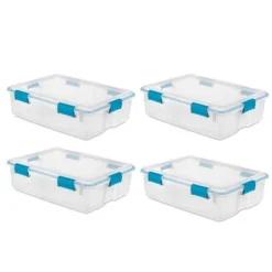 Sterilite Multipurpose Plastic Under-Bed Storage Tote Bins With Secure Gasket Latching Lids For Home Organization -Storage Specialty Store GUEST 29f07ab3 f54a 40d0 adb7 f351bb38570f