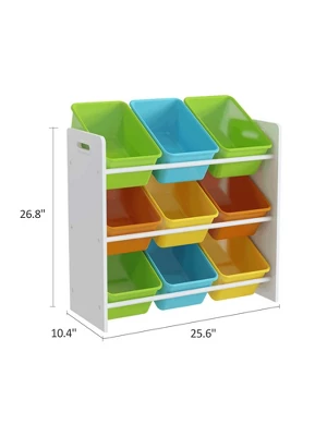 Year Color White Toy Cubes Storage Organizer For Kids, Classroom, Playroom, Daycare, Nursery With 9 Colorful Storage Bins 1 Year Color White Toy Cubes Storage Organizer For Kids, Classroom, Playroom, Daycare, Nursery With 9 Colorful Storage Bins