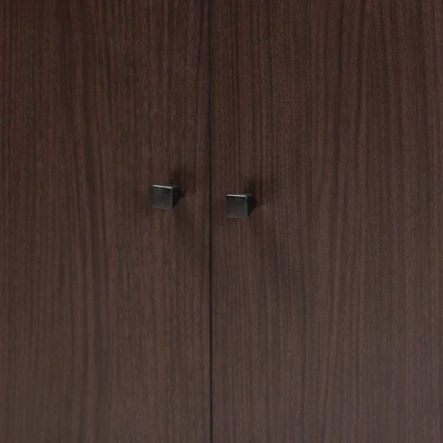 Rossin Modern Wood 2 Door Entryway Shoe Cabinet - Baxton Studio 4 Rossin Modern Wood 2 Door Entryway Shoe Cabinet - Baxton Studio - Image 4