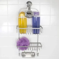 Home Basics Heavy Weight Satin Nickel Shower Caddy -Storage Specialty Store GUEST 2bb63183 c781 4780 b063 5e4080efb5b6