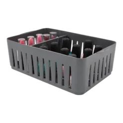 Simplify Stackable Organizer Bin With Adjustable Dividers Gray -Storage Specialty Store GUEST 2c51af41 d259 4812 b454 1b366e17bd04