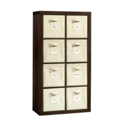 Stow Away 8 Cube Organizer Smoked Oak - Sauder -Storage Specialty Store GUEST 2ce48890 9553 481d a604 d919ae3c45a5