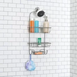 Home Basics Heavy Weight Satin Nickel Shower Caddy -Storage Specialty Store GUEST 2d4232f5 92d0 498a b89b 77d3781aa90e