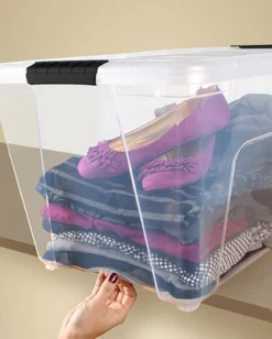 IRIS USA Plastic Storage Tote, Clear/Black 8 IRIS USA Plastic Storage Tote, Clear/Black -Storage Specialty Store GUEST 2e9f0624 6d80 44fa 9753 d841a5c4b7c3