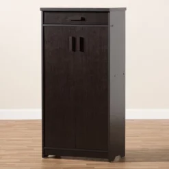 Bienna Modern And Contemporary Finished Shoe Cabinet Dark Brown - Baxton Studio -Storage Specialty Store GUEST 34d84440 ea64 4a53 af7e f9413885912b