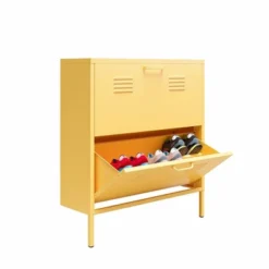 Cache 2 Door Shoe Storage Cabinet Yellow - Novogratz -Storage Specialty Store GUEST 35394ed8 530b 4a64 8b27 530144caeda4