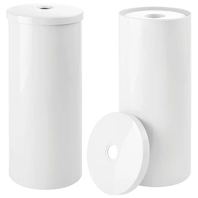 MDesign Toilet Tissue Roll Holder Canister Stand, Stores 3 Rolls, 2 Pack 7 MDesign Toilet Tissue Roll Holder Canister Stand, Stores 3 Rolls, 2 Pack - Image 7
