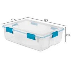 Sterilite Multipurpose Plastic Under-Bed Storage Tote Bins With Secure Gasket Latching Lids For Home Organization -Storage Specialty Store GUEST 36cfc6bc 4983 402b b8dd f61d53774d1f