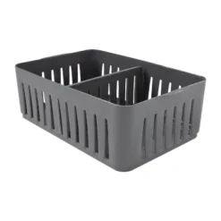 Simplify Stackable Organizer Bin With Adjustable Dividers Gray -Storage Specialty Store GUEST 37a6dd6f 2685 49f3 970d 049c5f665316