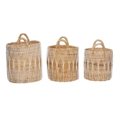 3pk Banana Leaf Storage Basket Brown - Olivia & May -Storage Specialty Store GUEST 39a3751c a842 429b 8aa6 5218605aa7fa
