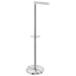 MDesign Toilet Paper Roll Holder Stand/Dispenser - Brushed Stainless - Bronze 23 MDesign Toilet Paper Roll Holder Stand/Dispenser - Brushed Stainless - Bronze -Storage Specialty Store GUEST 3a180fbc db44 4ade bdbc bc28be2a7b85